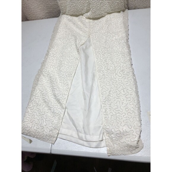 CLAIRES’S COLLECTION Beauty white Pageant Cocktail Gown SIZE In Measurements - Picture 10 of 16